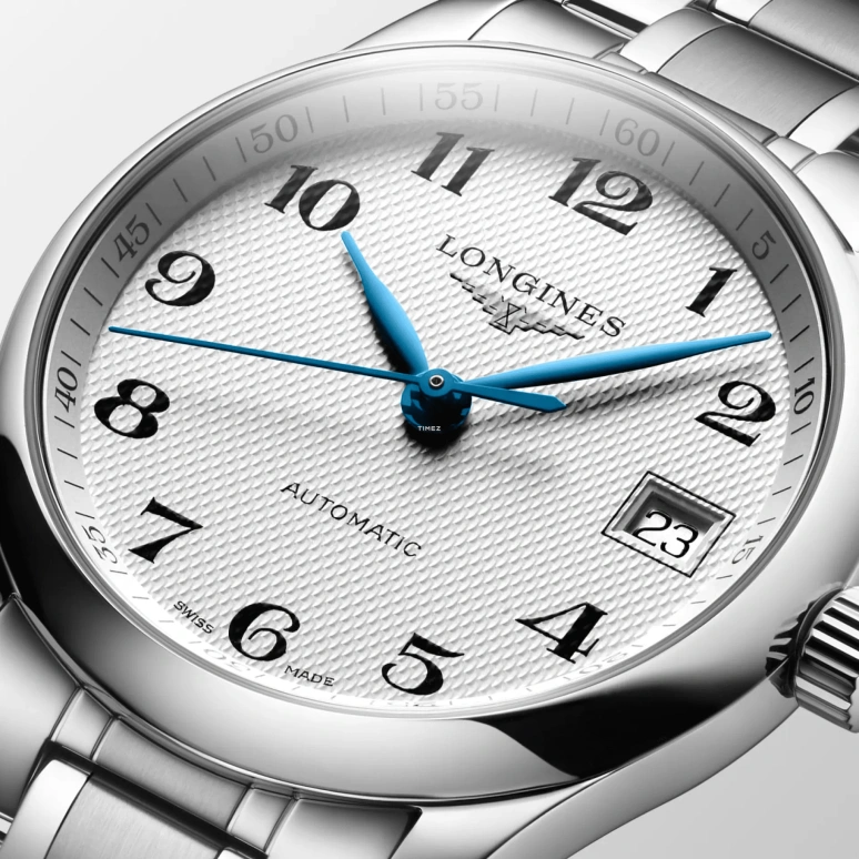 Longines,Master 34mm,34mm,Stainless Steel,Silver,Automatic,Day,64hours,L2,L2.357.4.78.6