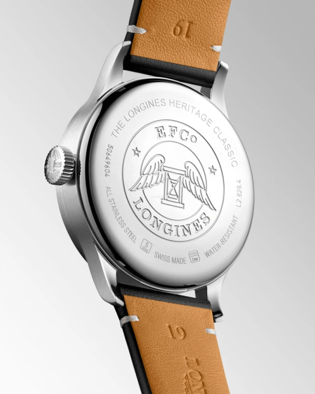 Longines,Heritage Classic 38.50mm,38.50mm,Stainless Steel,Silver,Automatic,64hours,In-house Caliber,L2,L2.828.4.73.0