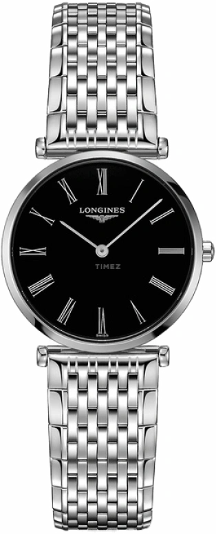 Longines,La Grande Classique 29mm,29mm,Stainless Steel,Black,Quartz,Perpetual Calendar,In-house Caliber,L4,L4.512.4.51.6