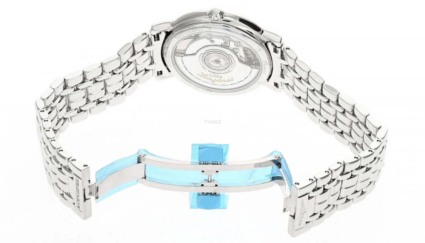 Longines,Presence 34.50mm,34.50mm,Stainless Steel,White,Automatic,Day,42hours,L4,L4.821.4.11.6
