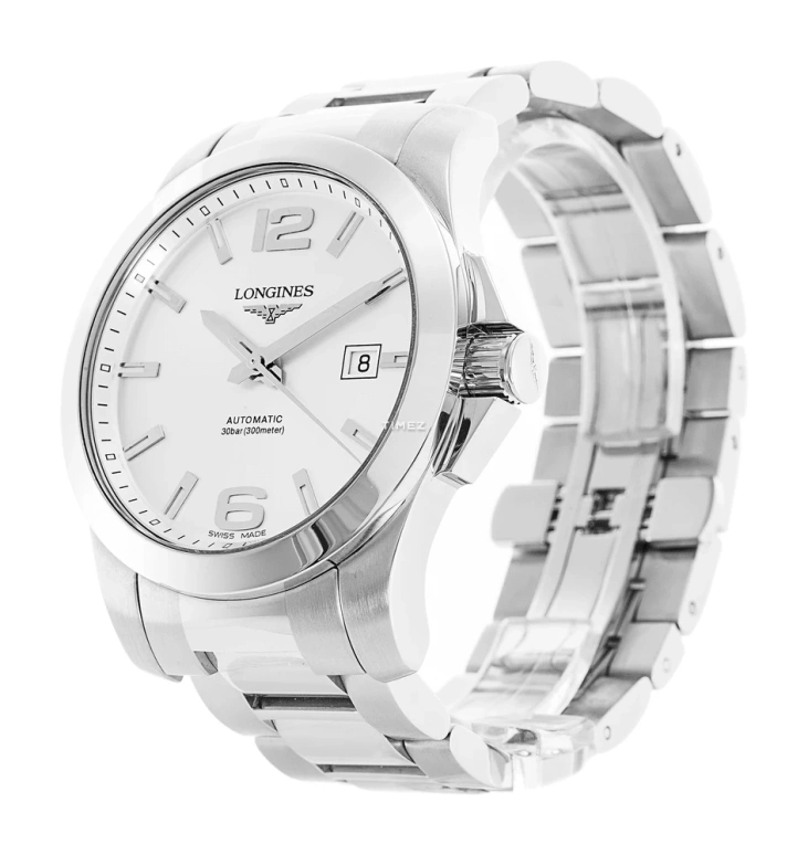 Longines,Conquest 41mm,41mm,Stainless Steel,Silver,Automatic,Day,38hours,L3,L3.677.4.76.6
