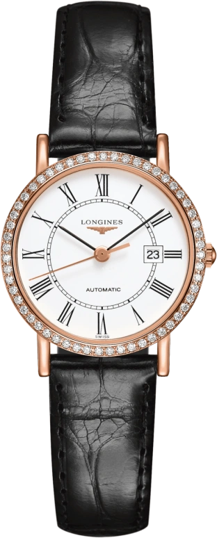 Longines,Heritage Classic 27.20mm,27.20mm,Rose Gold,White,Black,Automatic,45hours,In-house Caliber,L4,L4.378.9.11.4
