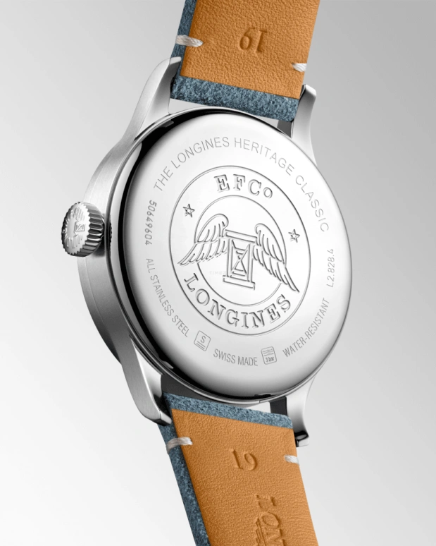 Longines,Heritage Classic 38.50mm,38.50mm,Stainless Steel,Silver,Automatic,64hours,In-house Caliber,L2,L2.828.4.73.2