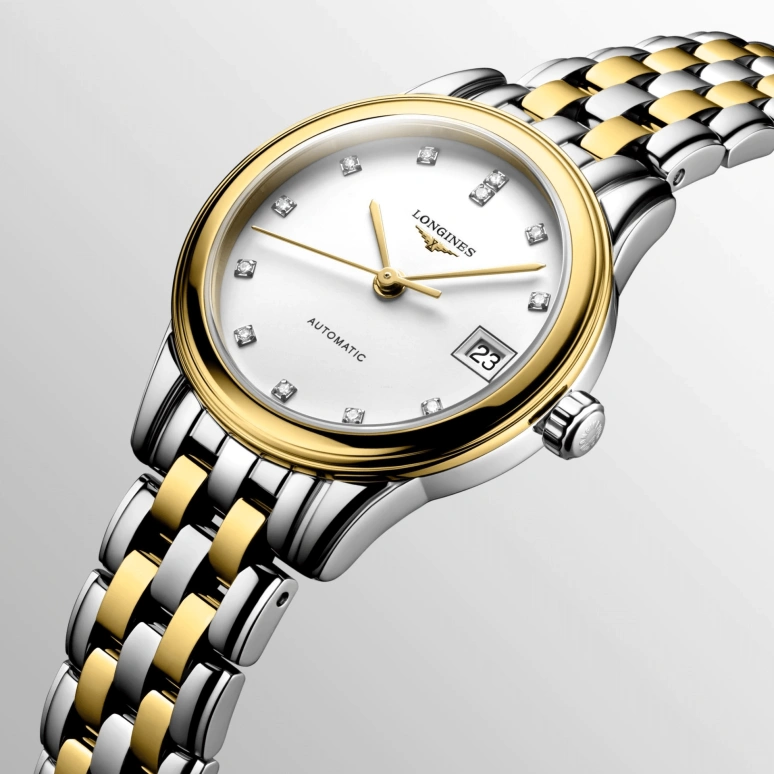 Longines,Flagship 26mm,26mm,Stainless Steel,White,Automatic,Date,40hours,L4,L4.274.3.27.7