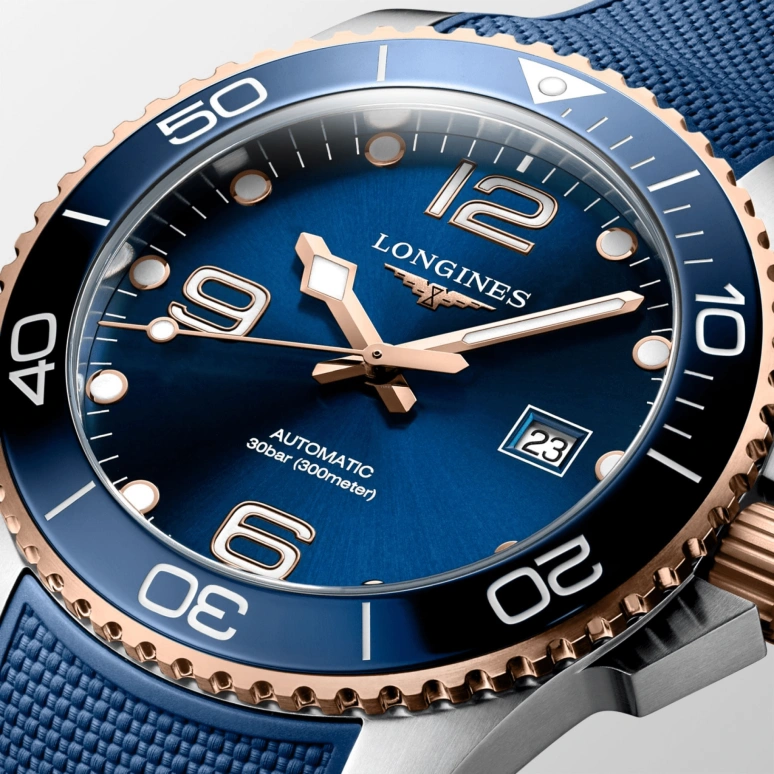 Longines,HydroConquest 43mm,43mm,Stainless Steel,Blue,Automatic,Day,64hours,L3,L3.782.3.98.9