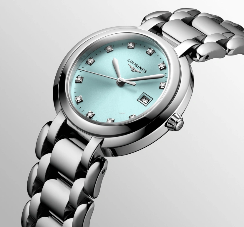 Longines,PrimaLuna 30mm,30mm,Stainless Steel,Ice Blue,Quartz,Day,26280hours,L8,L8.122.4.90.6