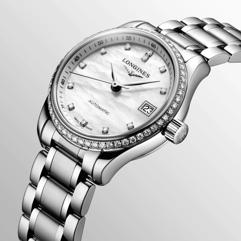 Longines,Master 25.50mm,25.50mm,Stainless Steel,White,Automatic,Date,40hours,L2,L2.128.0.87.6