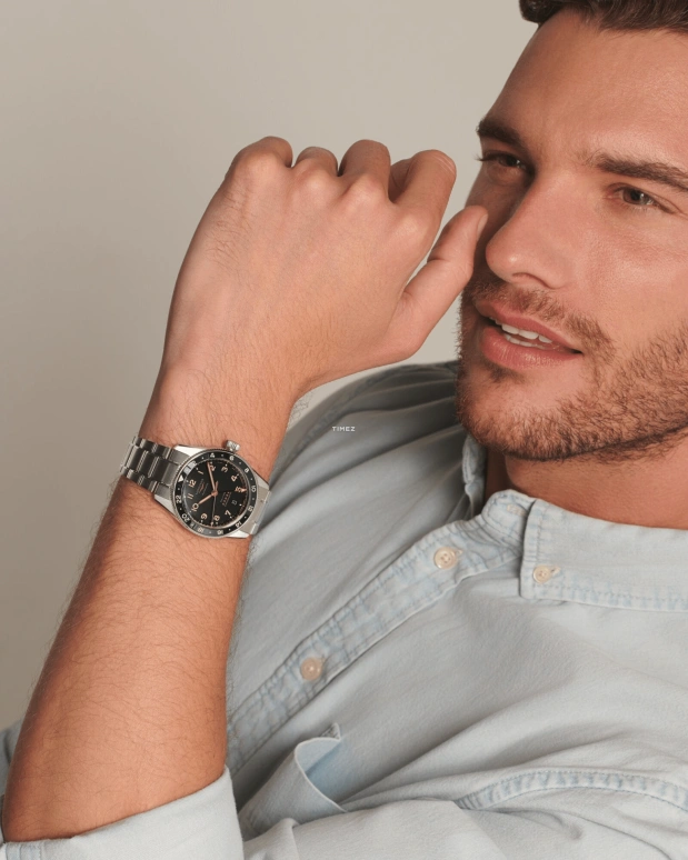 Longines,Spirit 39mm,39mm,Stainless Steel,Black,Automatic,Day,Dule Time,L3,L3.802.4.63.6