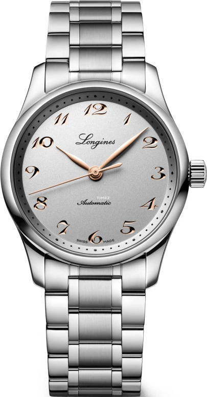 Longines,Master 34mm,34mm,Stainless Steel,Grey,Automatic,72hours,In-house Caliber,L2,L2.357.4.70.6