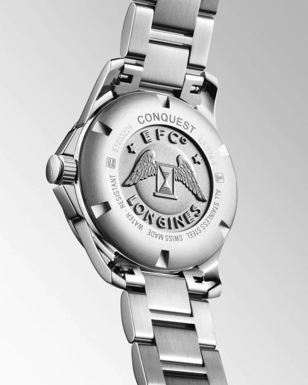 Longines,Conquest 39mm,39mm,Stainless Steel,Black,Automatic,Date,65hours,L3,L3.776.4.58.6