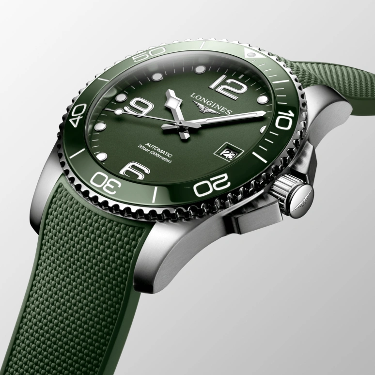 Longines,HydroConquest 41mm,41mm,Stainless Steel,Green,Automatic,Date,65hours,L3,L3.781.4.06.9