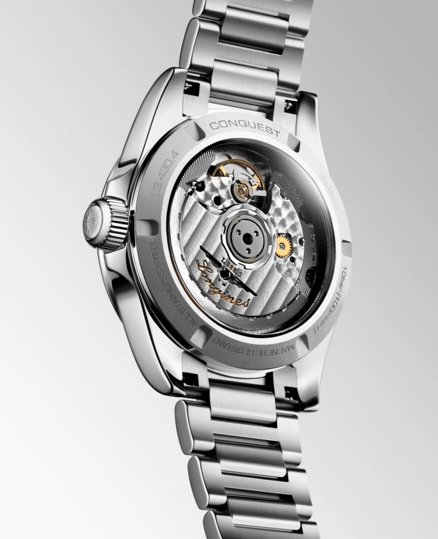 Longines,Conquest 34mm,34mm,Stainless Steel,White,Automatic,Day,72hours,L3,L3.430.4.87.6