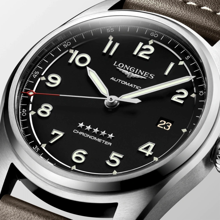 Longines,Spirit 40mm,40mm,Stainless Steel,Black,Automatic,Date,64hours,L3,L3.810.4.53.0