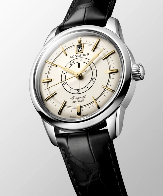 Longines,Conquest Heritage 38mm,38mm,Stainless Steel,Cream,Automatic,Day,Power Reserve Indicator,L1,L1.648.4.78.2