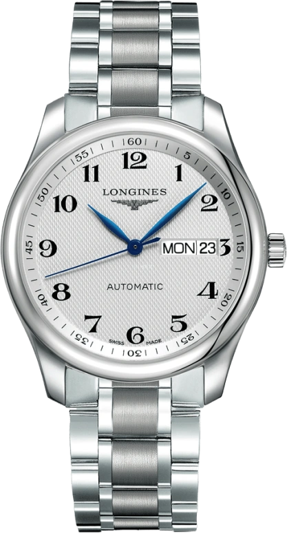 Longines,Master 38.50mm,38.50mm,Stainless Steel,Silver,Automatic,Date,Day,L2,L2.755.4.78.6