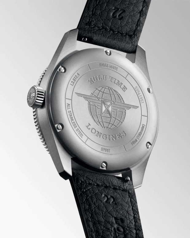 Longines,Spirit 42mm,42mm,Stainless Steel,Blue,Automatic,Date,65hours,L3,L3.812.4.93.2