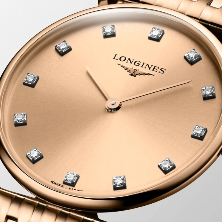 Longines,La Grande Classique 29mm,29mm,Stainless Steel,Rose Gold,Quartz,In-house Caliber,Sapphire,Hardlex,L4,L4.512.1.90.E