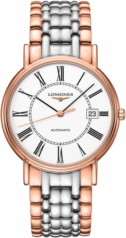 Longines,Presence 38.50mm,38.50mm,Stainless Steel,White,Automatic,Date,65hours,L4,L4.921.1.11.7