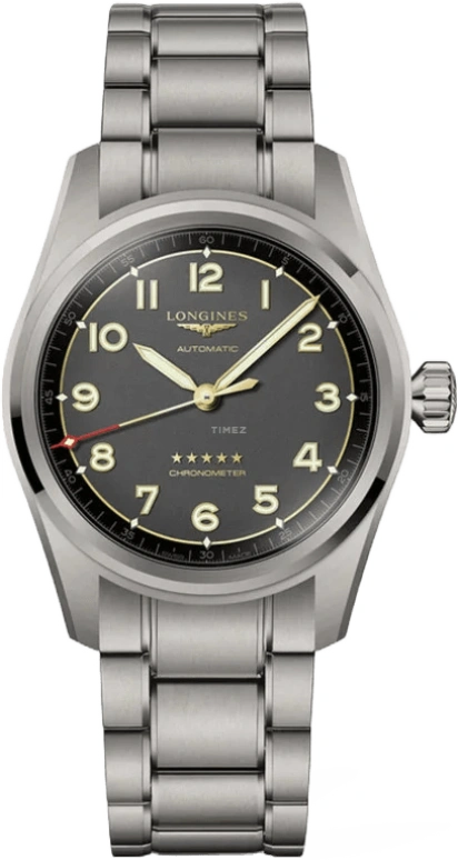 Longines,Spirit 40mm,40mm,Titanium,Grey,Automatic,64hours,In-house Caliber,L3,L3.810.1.53.6