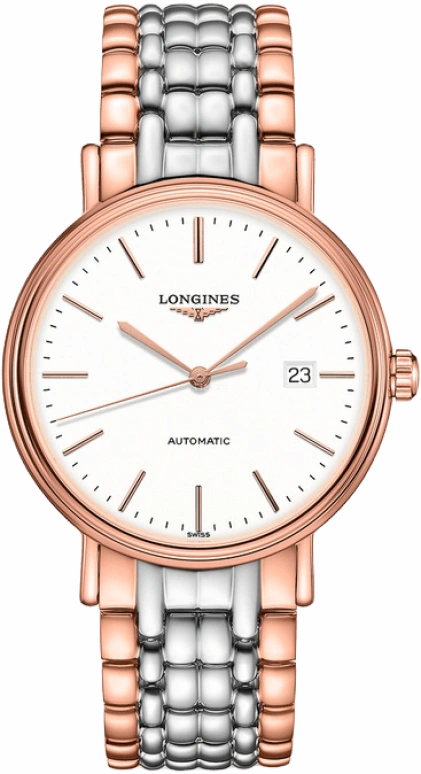 Longines,Presence 40mm,40mm,Stainless Steel,White,Automatic,Date,65hours,L4,L4.922.1.12.7