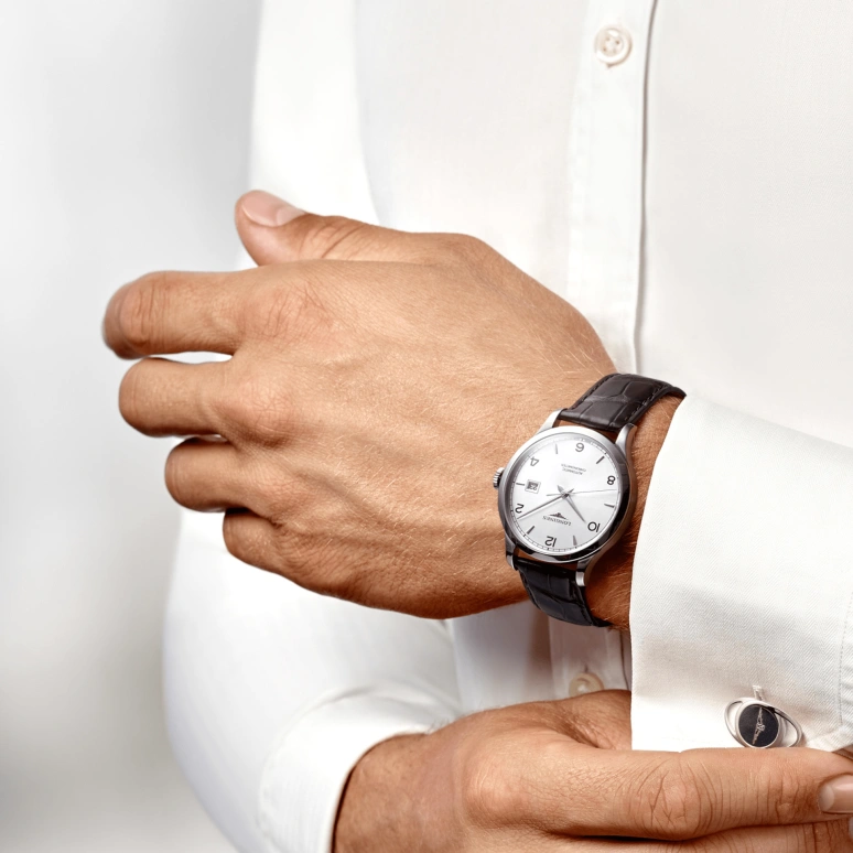 Longines,Record 40mm,40mm,Stainless Steel,Silver,Automatic,Date,64hours,L2,L2.821.4.76.2