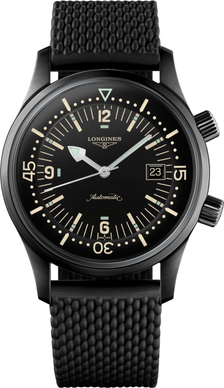 Longines,Heritage Classic 42mm,42mm,Stainless Steel,Black,Automatic,Date,65hours,L3,L3.774.2.50.9