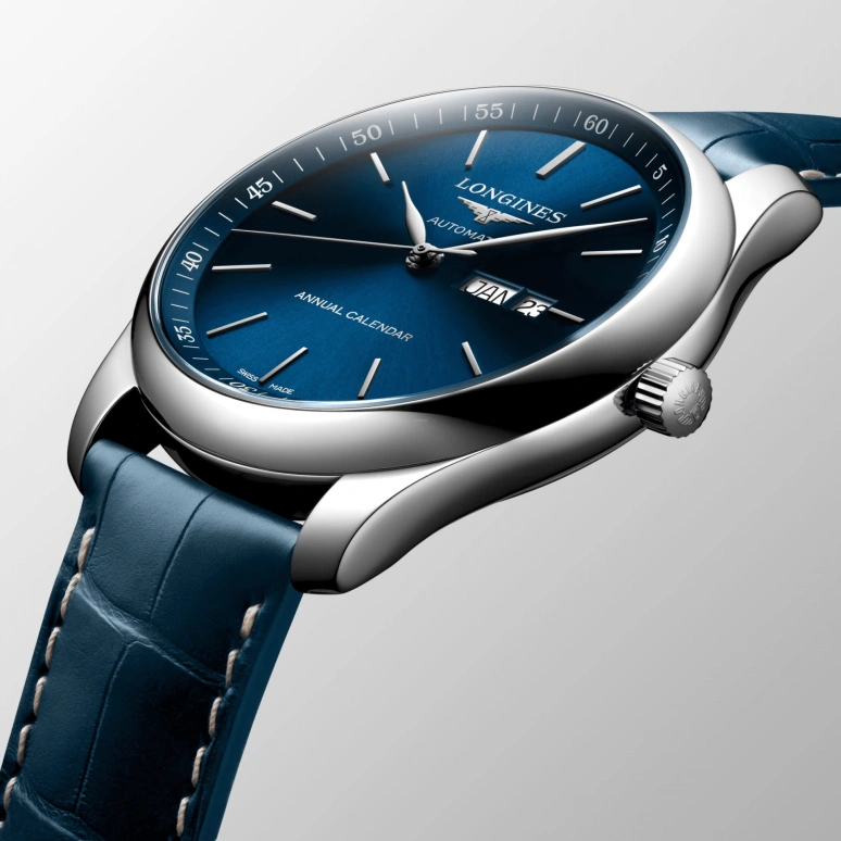Longines,Heritage Classic 42mm,42mm,Stainless Steel,Blue,Automatic,Annual Calendar,Month,Day,L2,L2.920.4.92.0