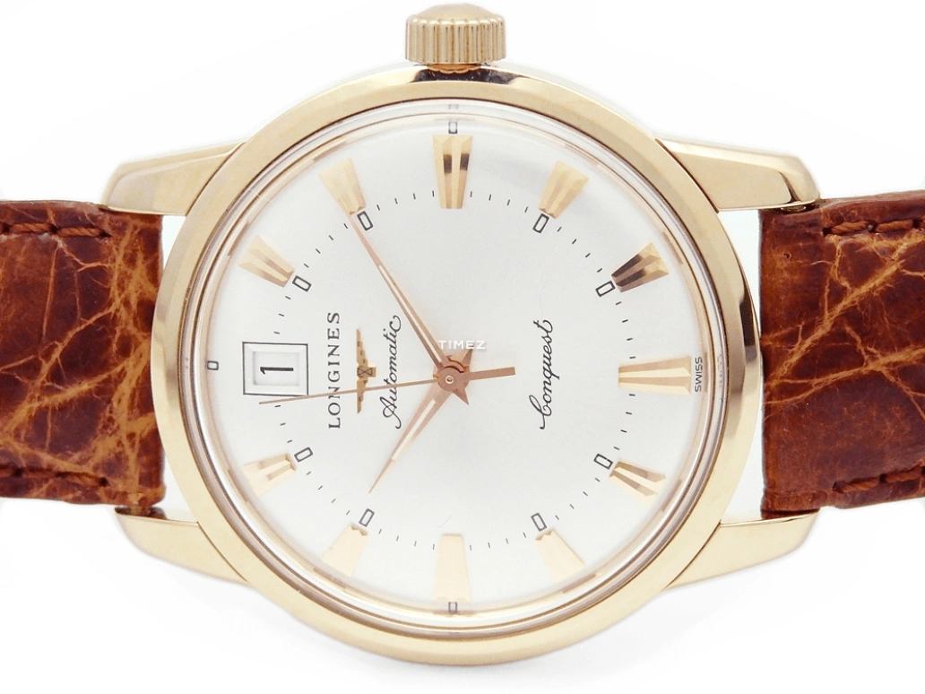 Longines,Conquest 35mm,35mm,Rose Gold,Silver,Automatic,Day,Glass,L1,L1.611.6.78.2