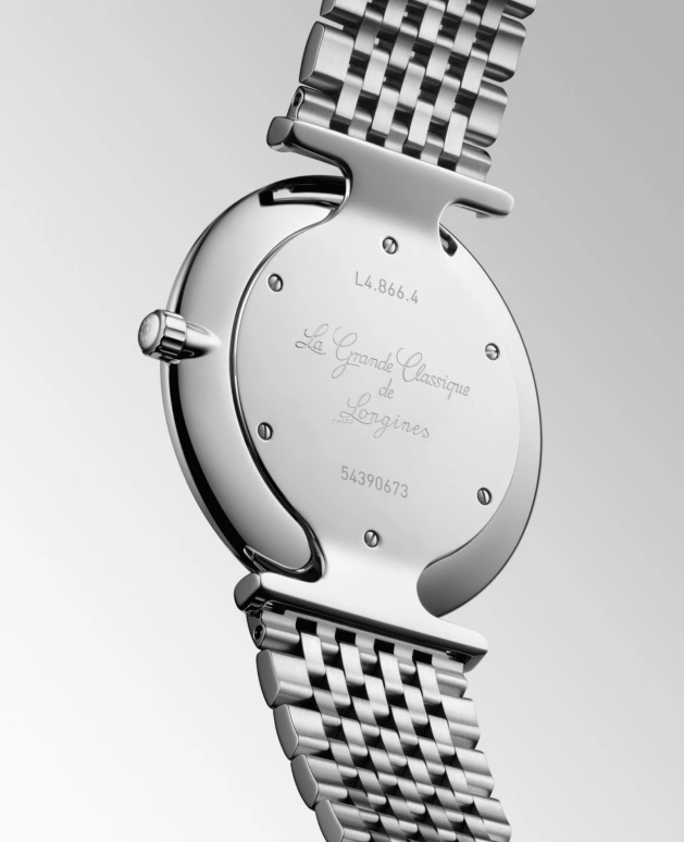 Longines,La Grande Classique 38mm,38mm,Stainless Steel,Black,Quartz,In-house Caliber,Sapphire,Crystal Glass,L4,L4.866.4.58.C