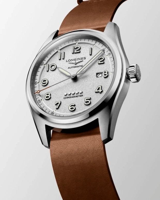 Longines,Spirit 42mm,42mm,Stainless Steel,Silver,Automatic,Date,64hours,L3,L3.811.4.73.9