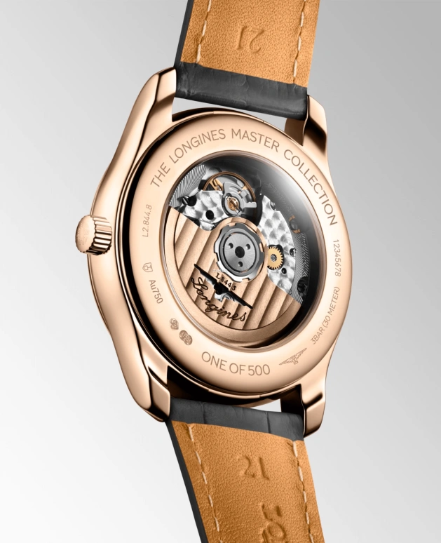 Longines,Master 40mm,40mm,Rose Gold,Silver,Automatic,Day,Dule Time,L2,L2.844.8.71.2
