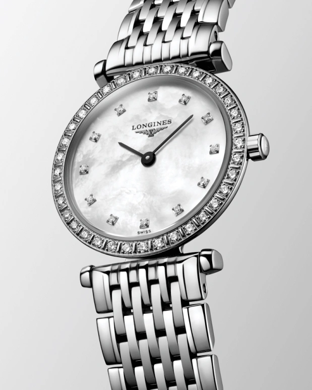 Longines,Elegant 24mm,24mm,Stainless Steel,White,Black,Quartz,26280hours,In-house Caliber,L4,L4.341.0.80.6
