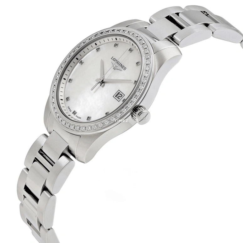 Longines,Conquest 36mm,36mm,Stainless Steel,White,Quartz,Day,26280hours,L3,L3.401.0.87.6