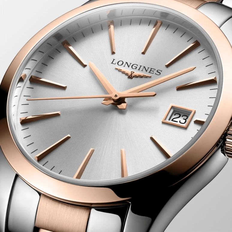 Longines,Conquest Classic 34mm,34mm,Stainless Steel,Silver,Quartz,Date,26280hours,L2,L2.386.3.72.7