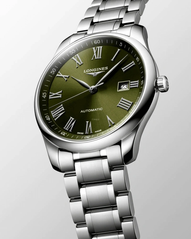 Longines,Master 42mm,42mm,Stainless Steel,Green,Automatic,Day,64hours,L2,L2.893.4.09.6
