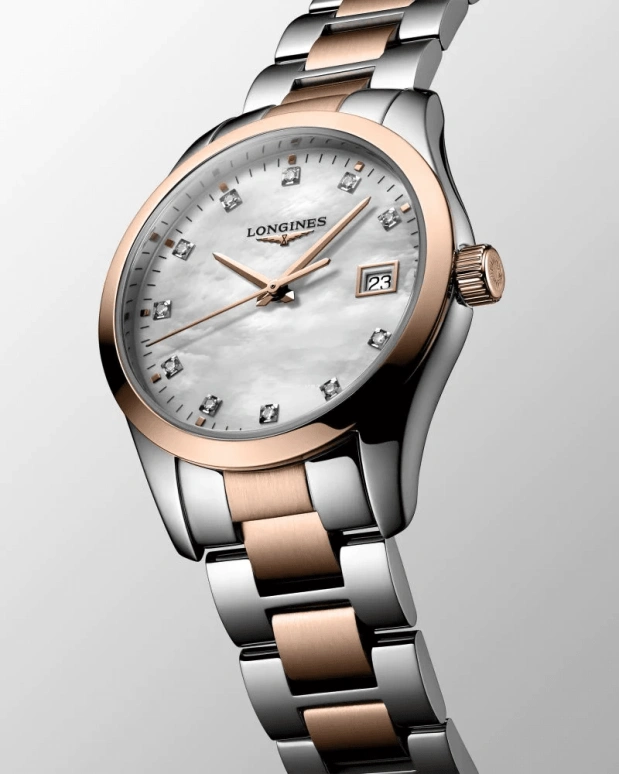 Longines,Conquest Classic 34mm,34mm,Stainless Steel,White,Quartz,Date,26280hours,L2,L2.386.3.87.7