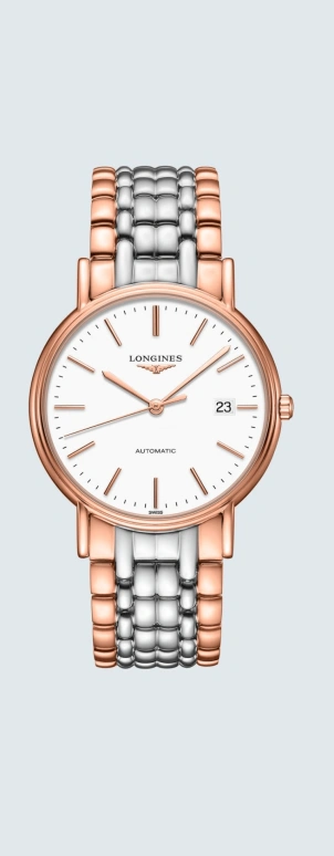 Longines,Presence 38.50mm,38.50mm,Stainless Steel,White,Automatic,Date,65hours,L4,L4.921.1.12.7