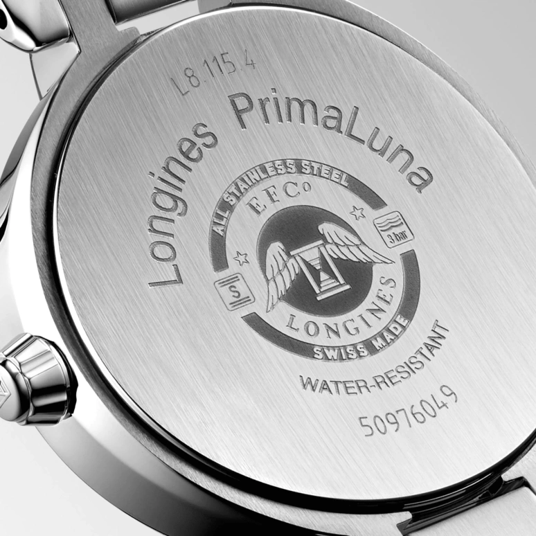 Longines,Elegant 30.50mm,30.50mm,Stainless Steel,Olive Green,Silver,Quartz,In-house Caliber,Sapphire,L8,L8.115.4.61.6