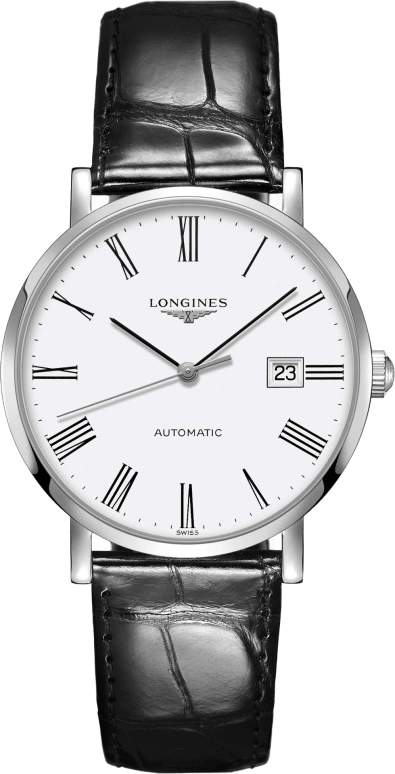 Longines,Elegant 39mm,39mm,Stainless Steel,White,Automatic,Date,65hours,L4,L4.910.4.11.2