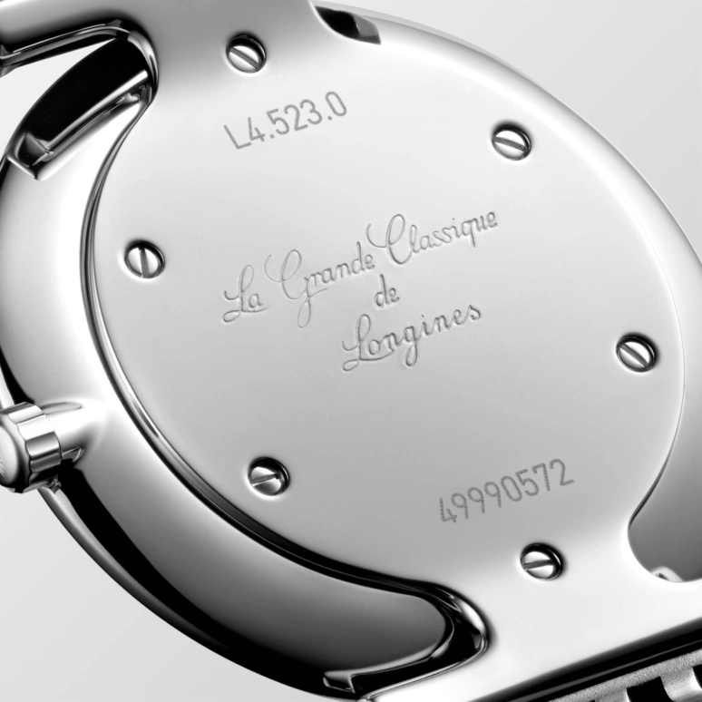Longines,Elegant 29mm,29mm,Stainless Steel,Black,White,Quartz,In-house Caliber,Sapphire,L4,L4.523.0.11.6