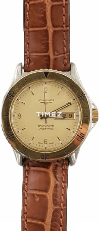 Longines,Other 37.80mm,37.80mm,Stainless Steel,Yellow Gold,Gold,Automatic,Month,Day,L3,L3.600.5.38.2