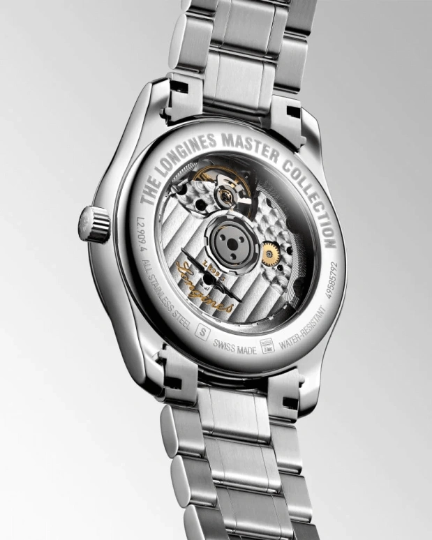 Longines,Master 40mm,40mm,Stainless Steel,Black,Automatic,Moonphase,Day,L2,L2.909.4.57.6