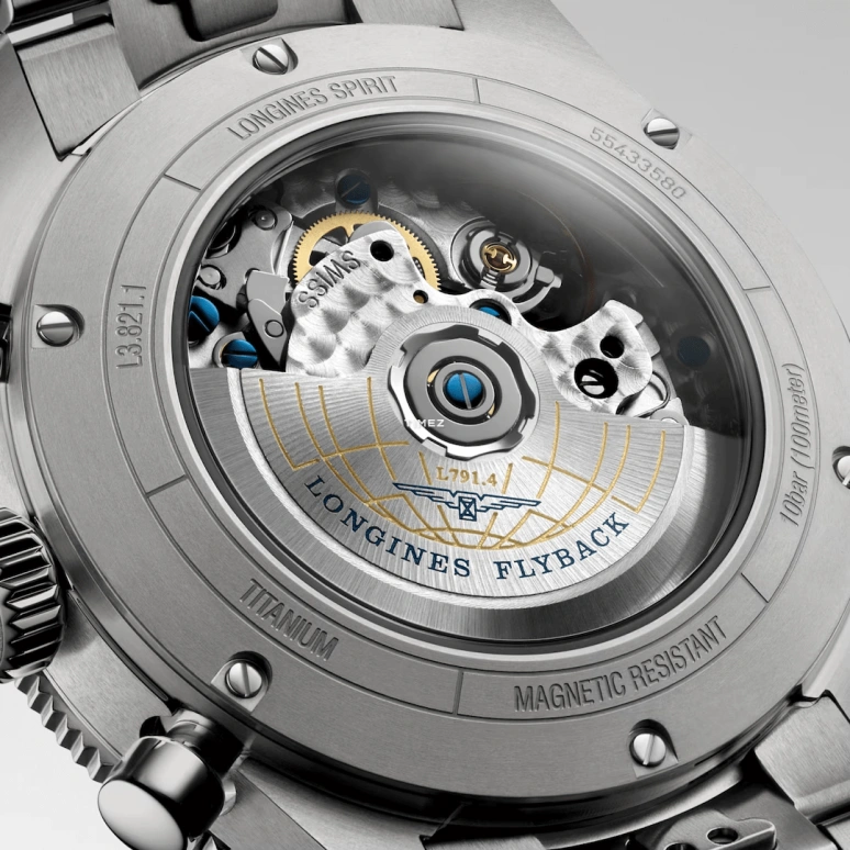 Longines,Other 42mm,42mm,Titanium,Ceramic,Smoky Coal,Automatic,Chronograph,Flyback,L3,L3.821.1.53.6