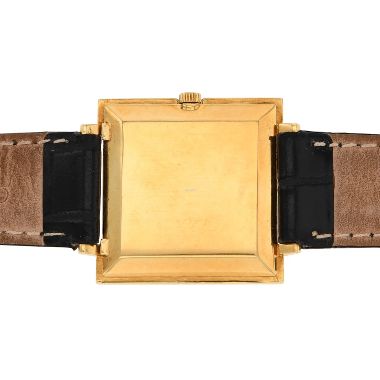 Longines,Other 29mm,29mm,Yellow Gold,Black,Quartz,Sapphire,Square,7758