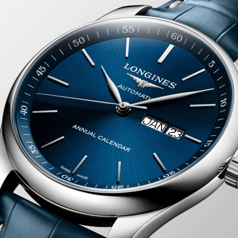 Longines,Heritage Classic 42mm,42mm,Stainless Steel,Blue,Automatic,Annual Calendar,Month,Day,L2,L2.920.4.92.0