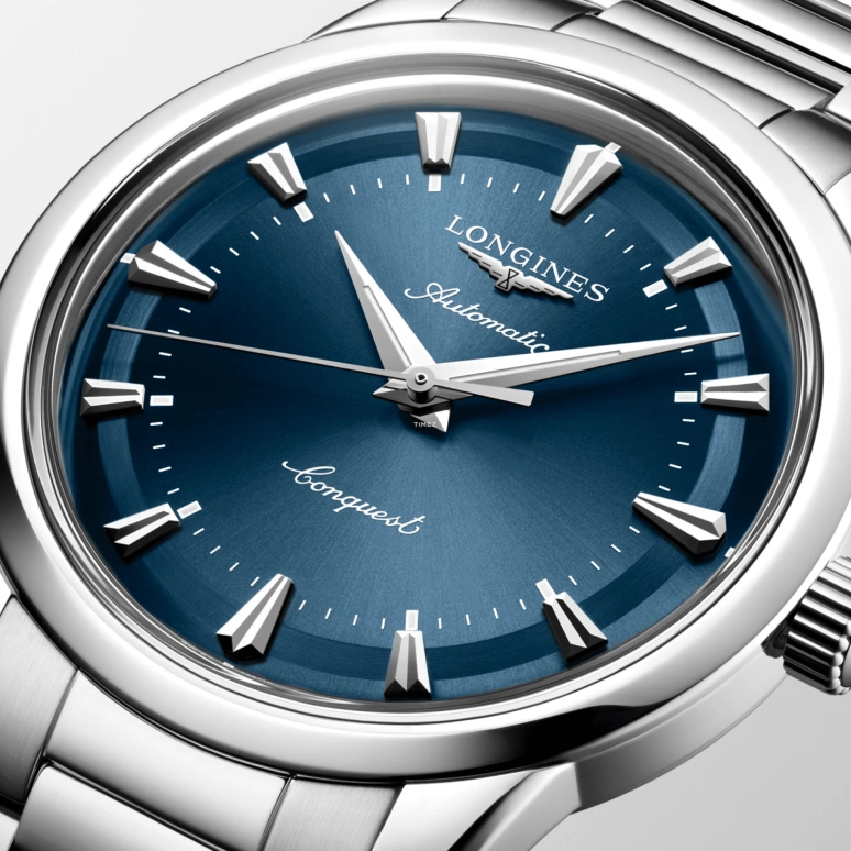 Longines,Conquest Heritage 40mm,40mm,Stainless Steel,Blue,Automatic,Day,Anti-magnetic,L1,L1.650.4.92.6