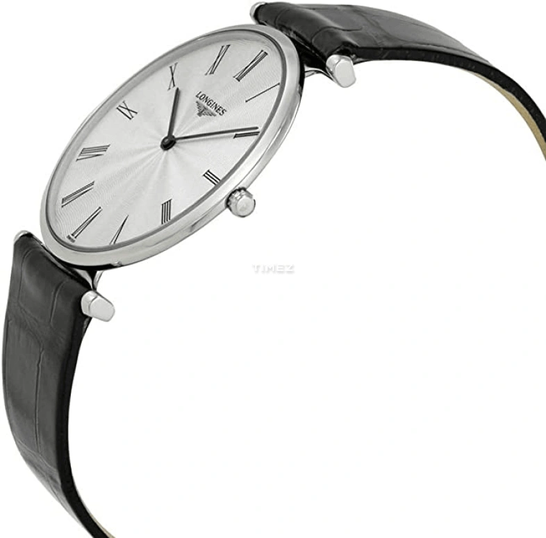 Longines,Elegant 36mm,36mm,Stainless Steel,Black,Silver,Quartz,In-house Caliber,Sapphire,L4,L4.755.4.71.2