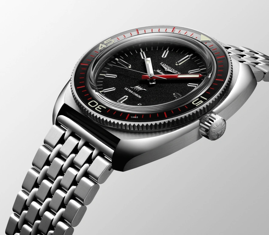 Longines,Ultra‑Chron 43mm,43mm,Stainless Steel,Black,Automatic,52hours,In-house Caliber,L2,L2.836.4.52.6