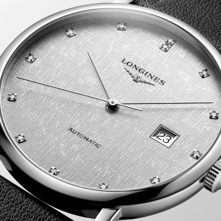 Longines,Elegant 41mm,41mm,Stainless Steel,Silver,Automatic,Date,64hours,L4,L4.911.4.77.2
