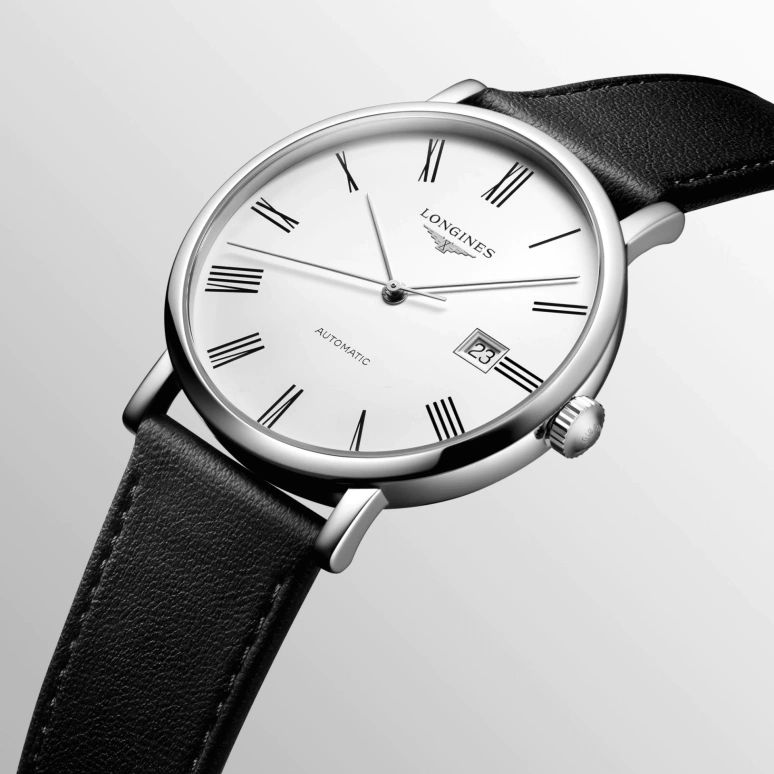 Longines,Elegant 41mm,41mm,Stainless Steel,White,Automatic,Date,64hours,L4,L4.911.4.11.2